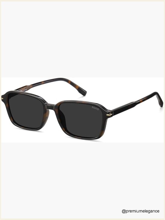 Retro Rectangular Polarized Sunglasses Lightweight Square Frame main image 6